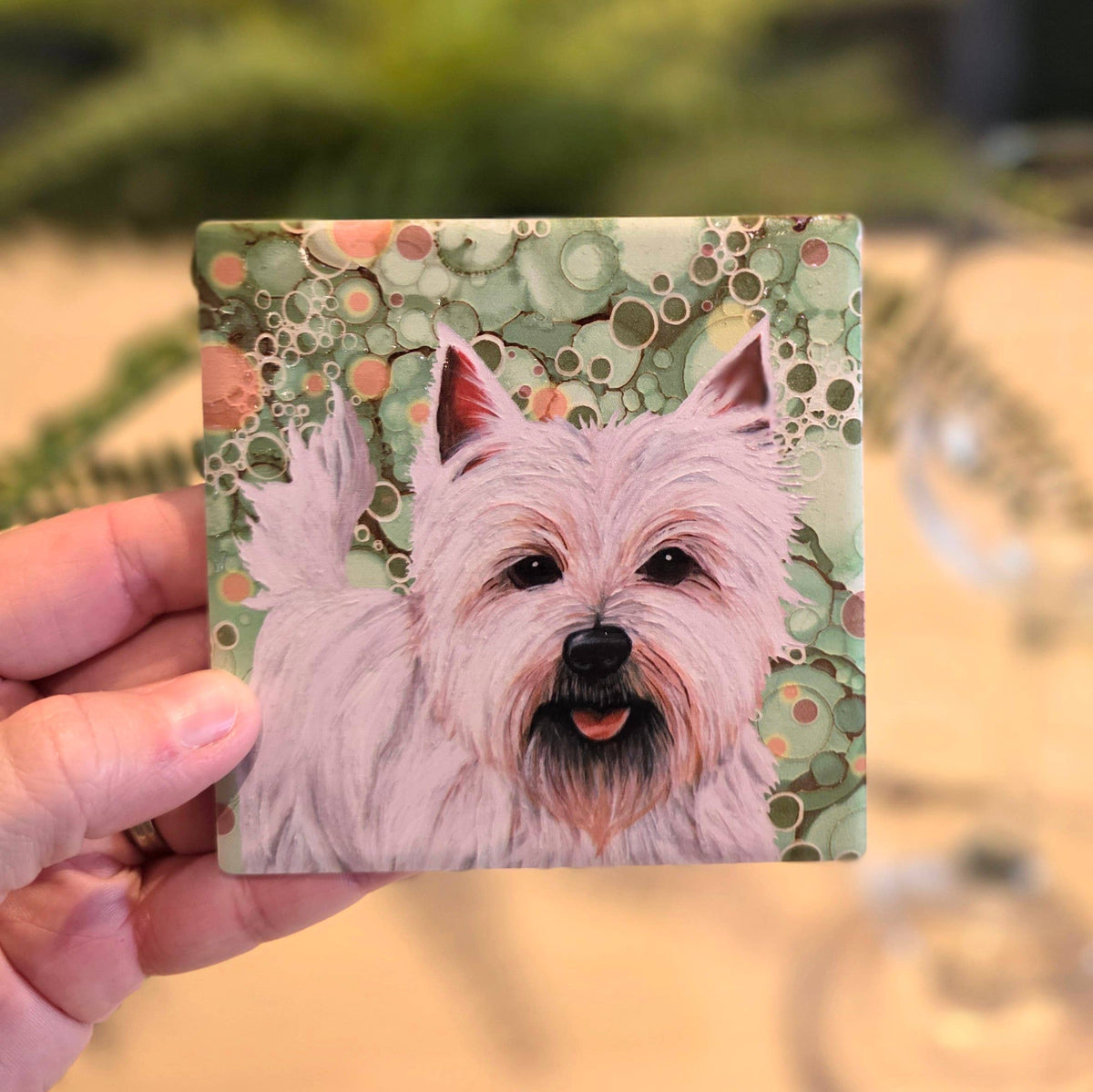 West Highland Terrier Dog Ceramic Coaster