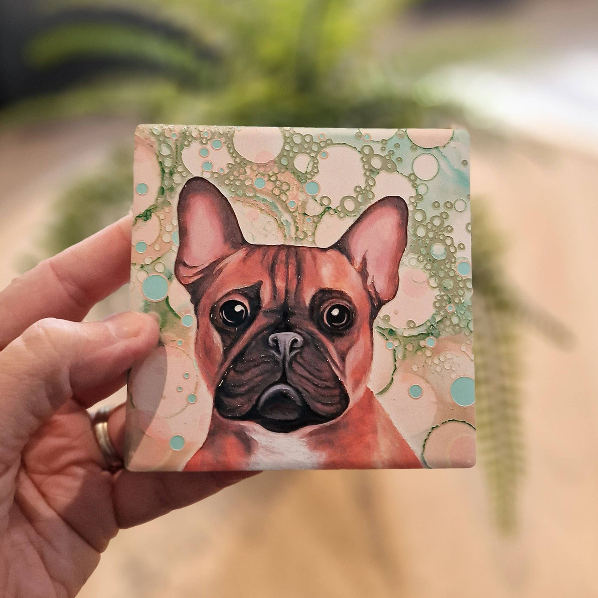 French Bulldog Dog Ceramic Coaster