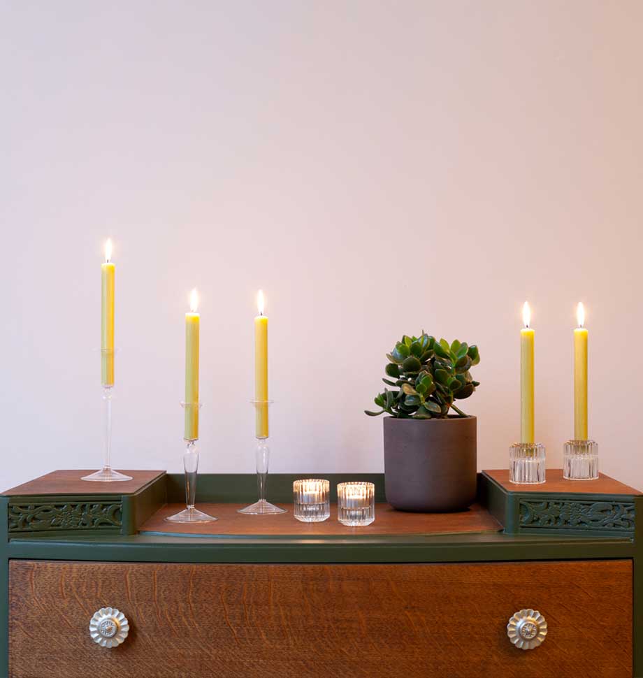 Olive 8 inch Dinner Candles x 5