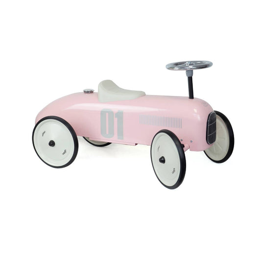 Vilac Pink Metal Ride-On Car – Vintage Style Toy Vehicle
