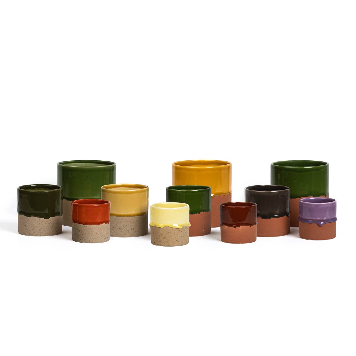 Drip Ceramic Planter Small - Burnt Orange