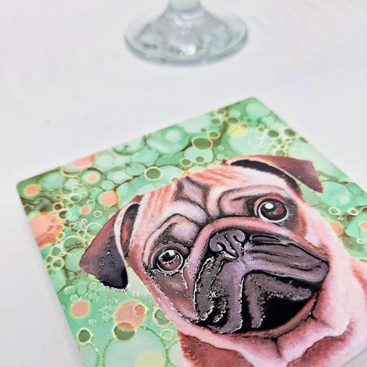 Pug Dog Ceramic Coaster