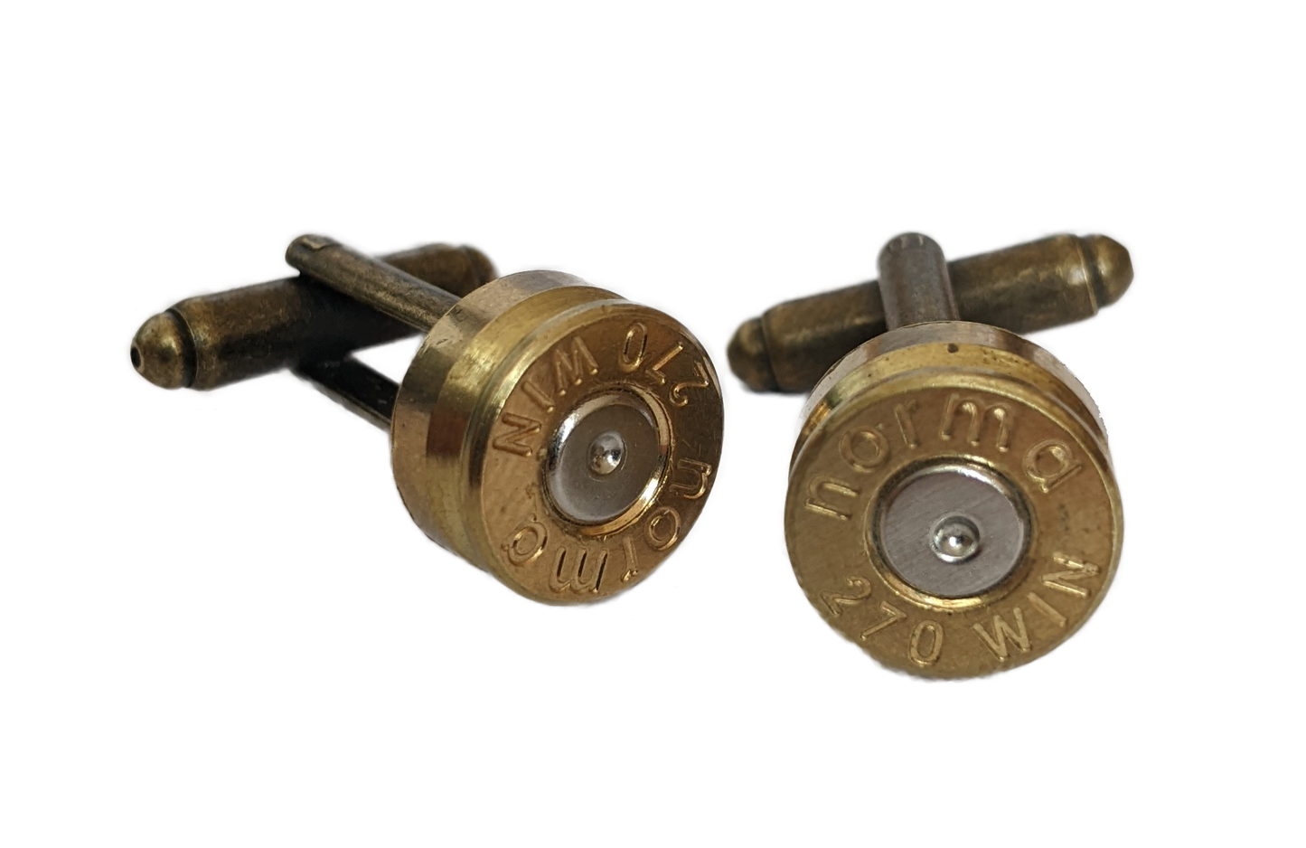 Upcycled bullet cufflinks
