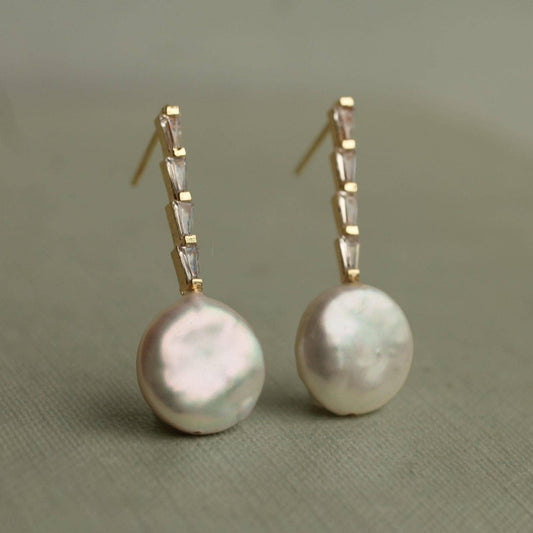 Freshwater Pearl Statement Bridal Earrings