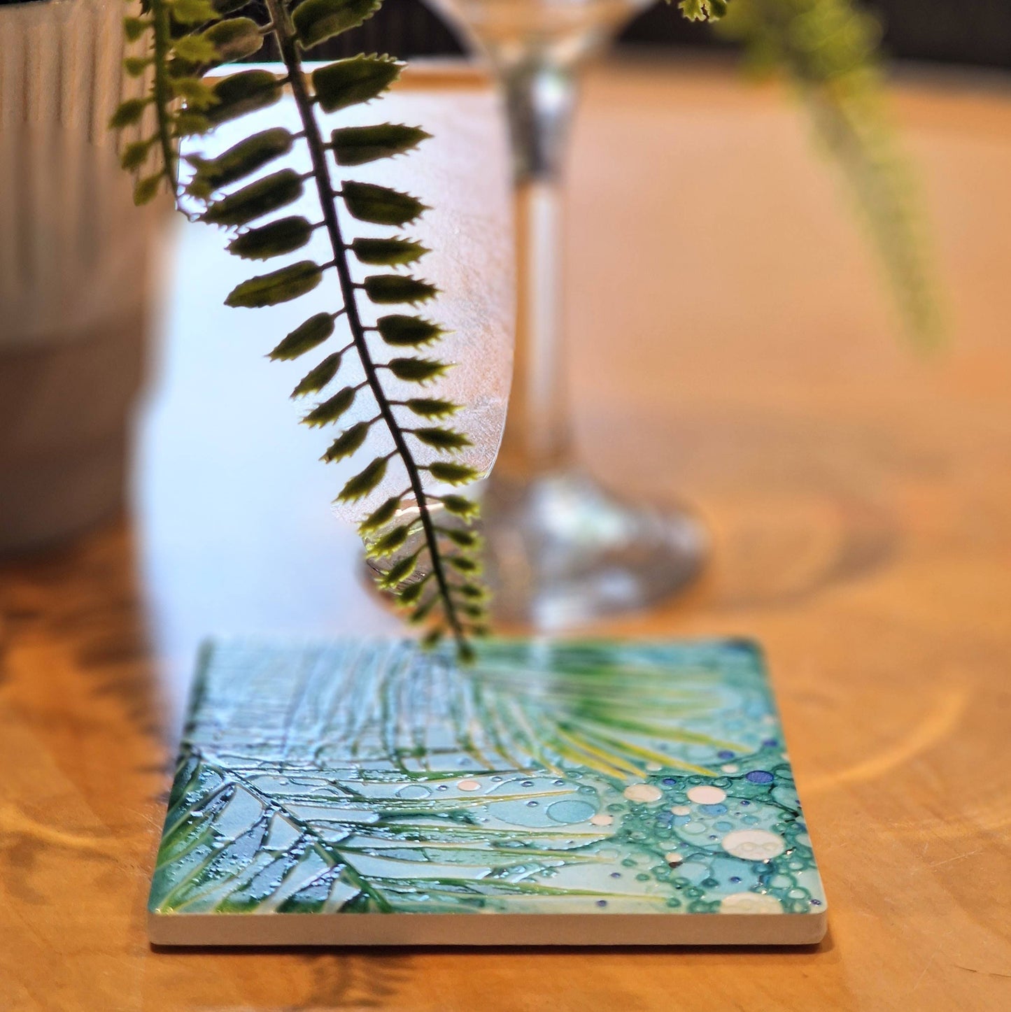 61-C Palm leaves Coaster