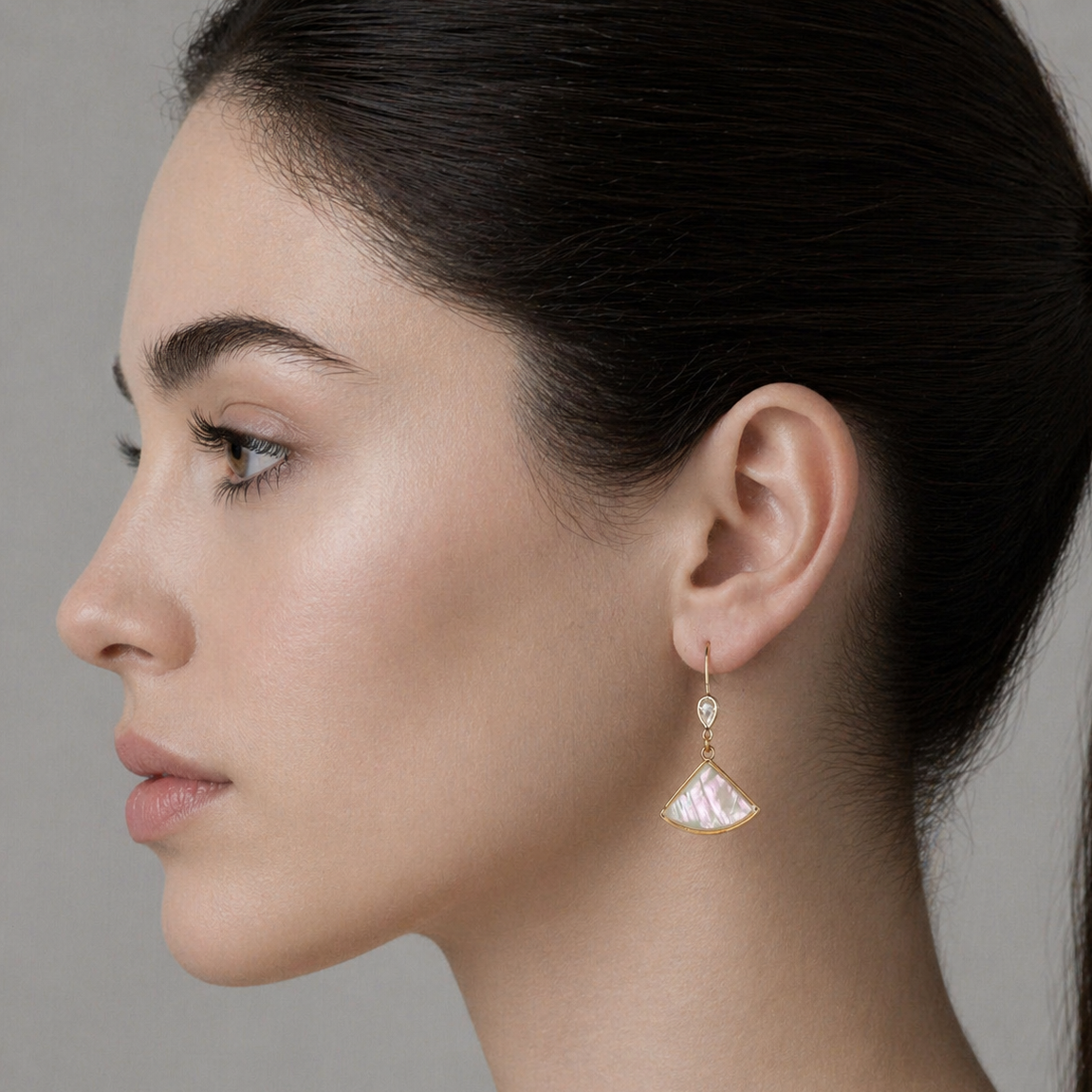 Pearl Fan Earrings