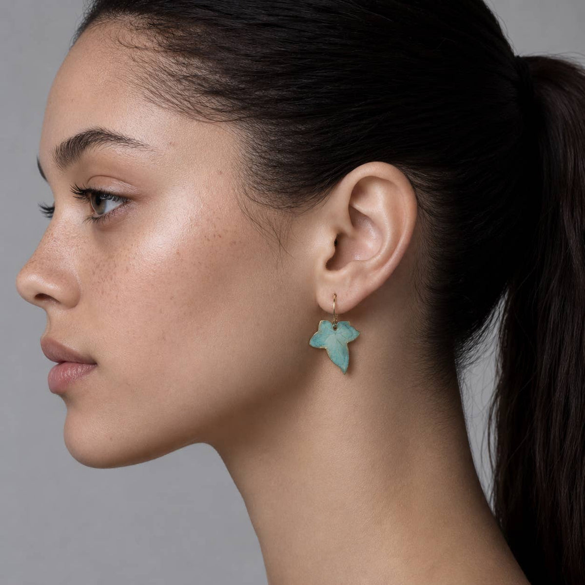 Blue Ivy Leaf Earrings