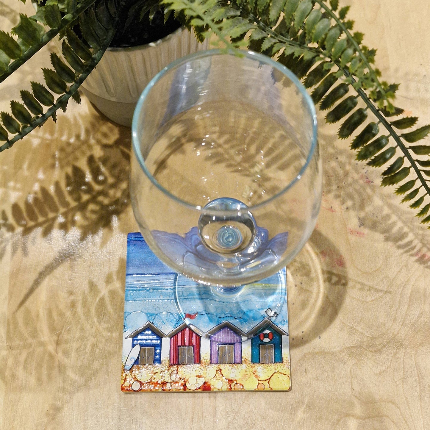 88-C BD 4 Beach Huts Coaster