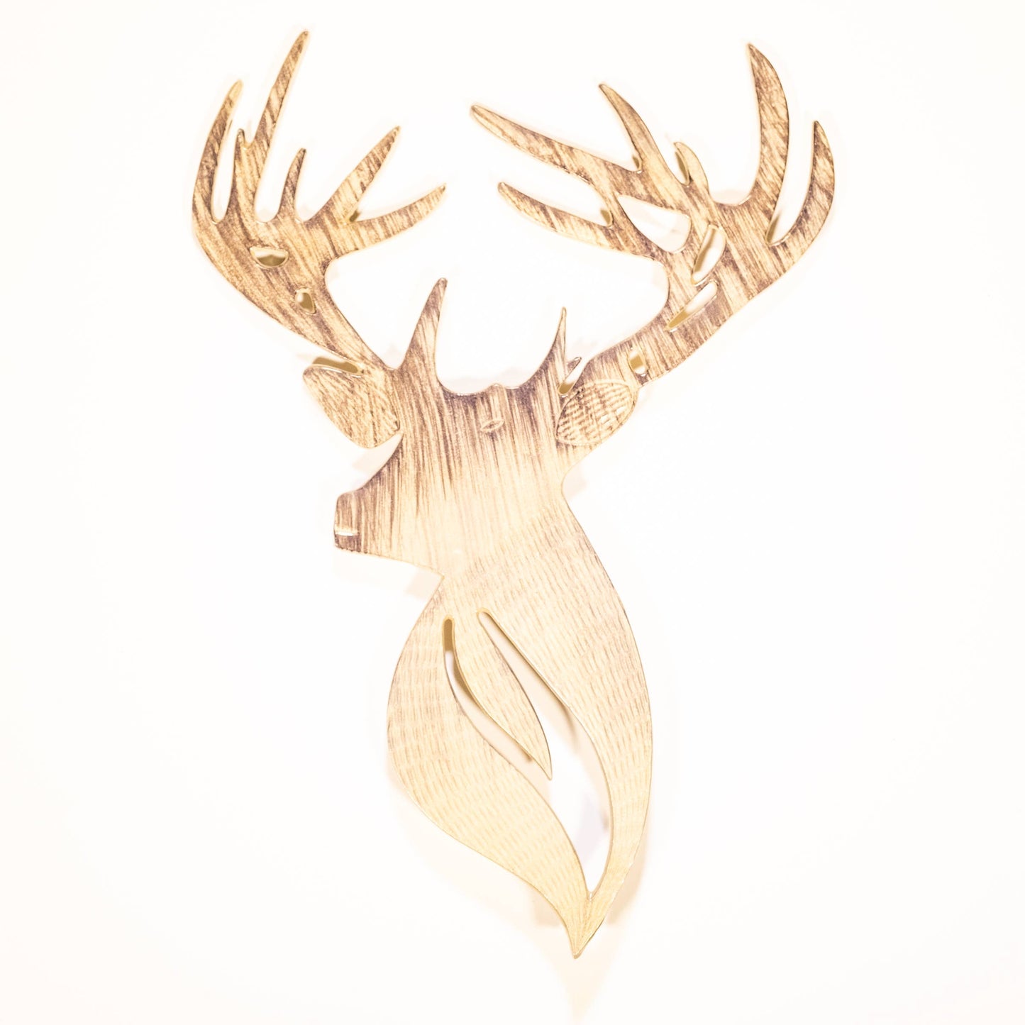 Brushed Silver Stag Head 52 cm
