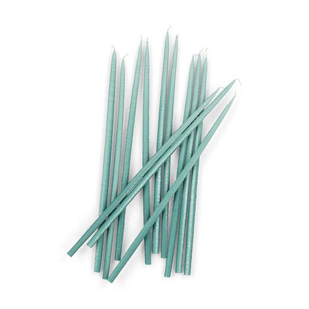 Thin Taper Candles - Beryl Green