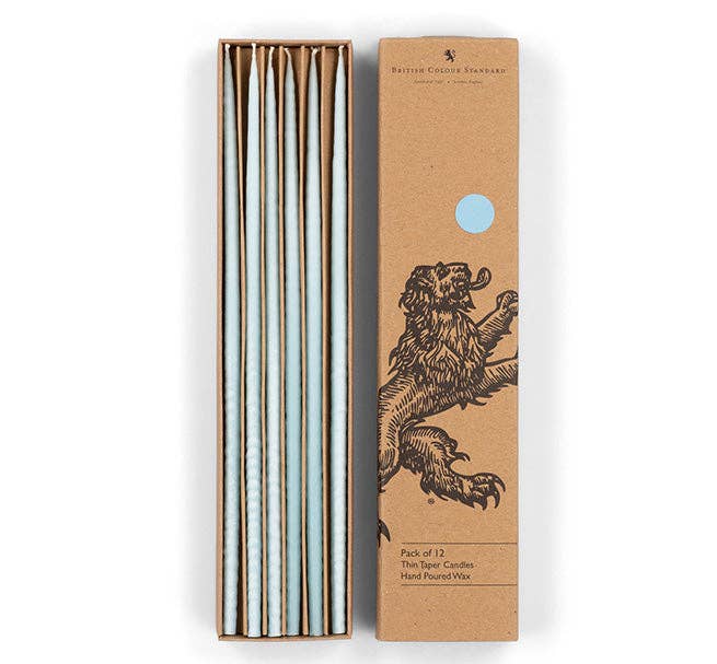 Thin Taper Candles - Powder Blue