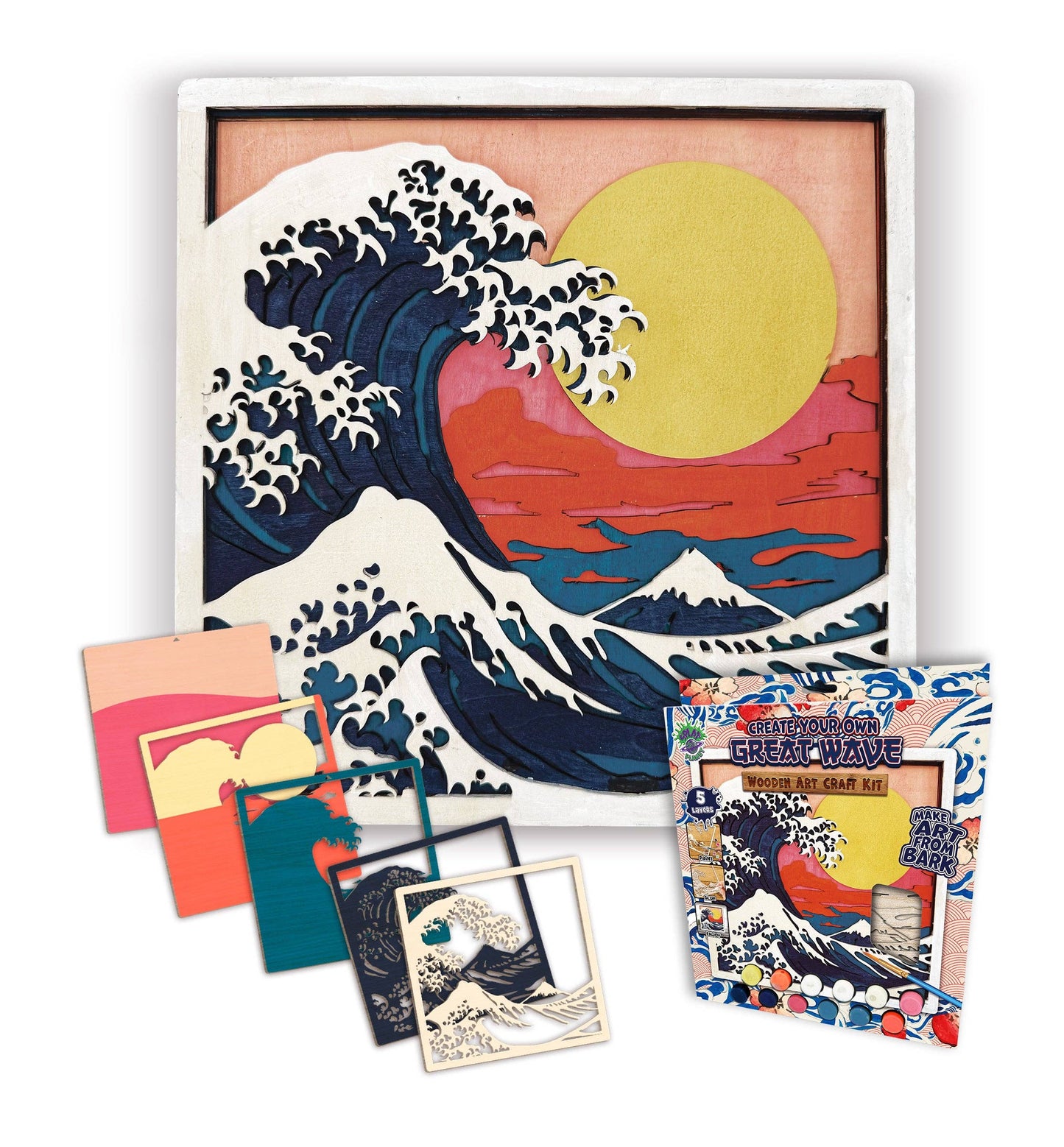 Wooden Great Wave Art Craft Kit