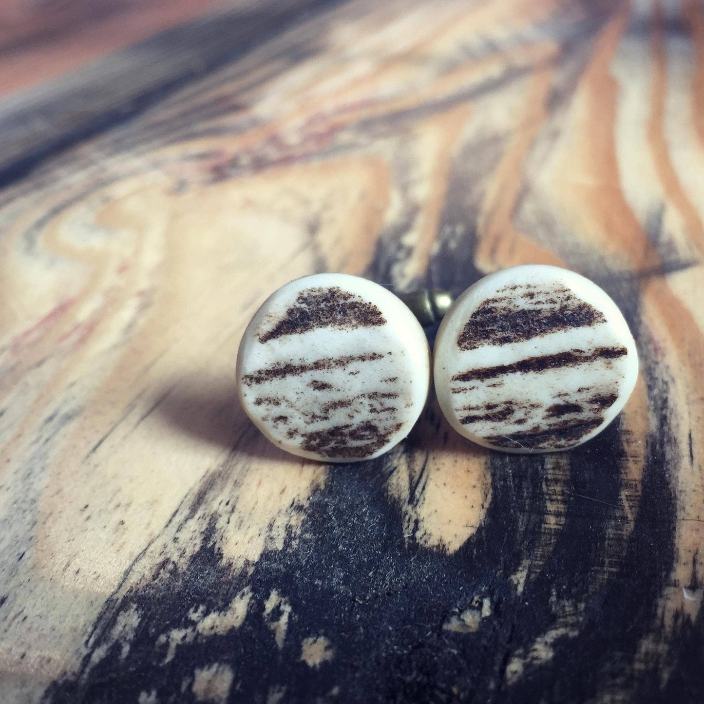 Upcycled antler cufflinks
