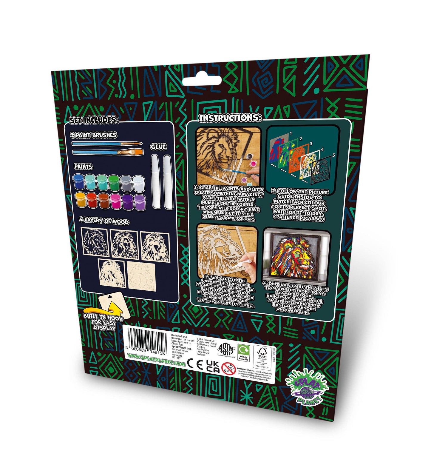 Wooden Lion Art Craft Kit