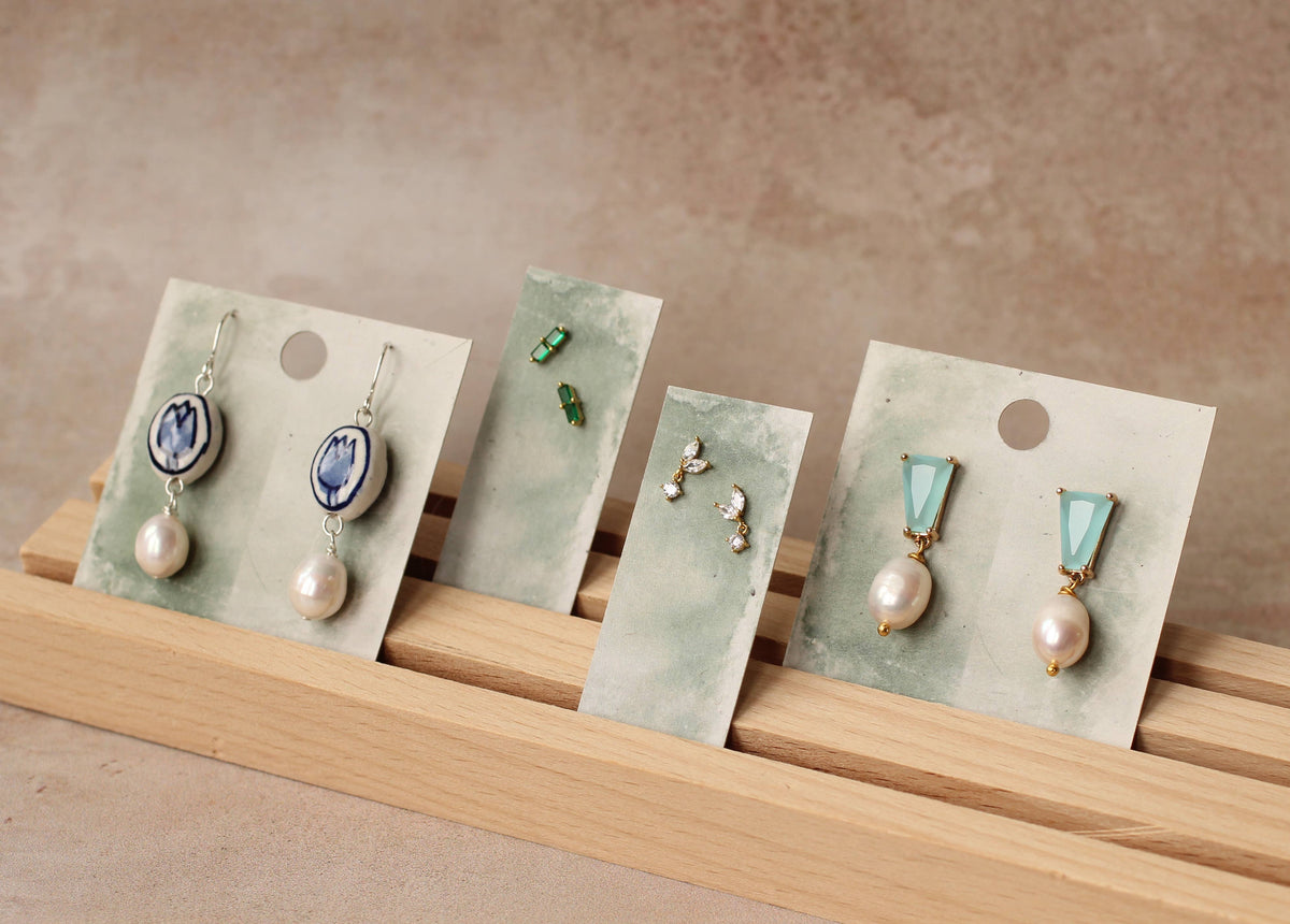 Freshwater Pearl Baton Bridal Drop Earrings