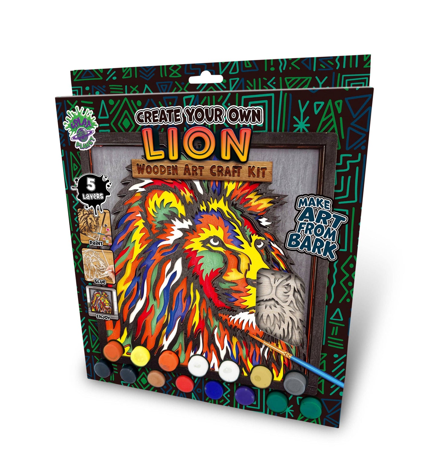 Wooden Lion Art Craft Kit