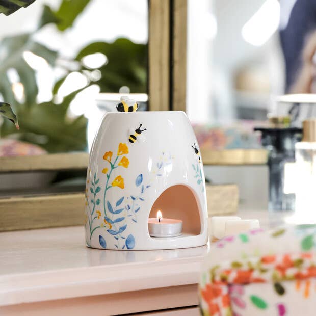 Floral Ceramic Wax Burner -Not available to EU countries
