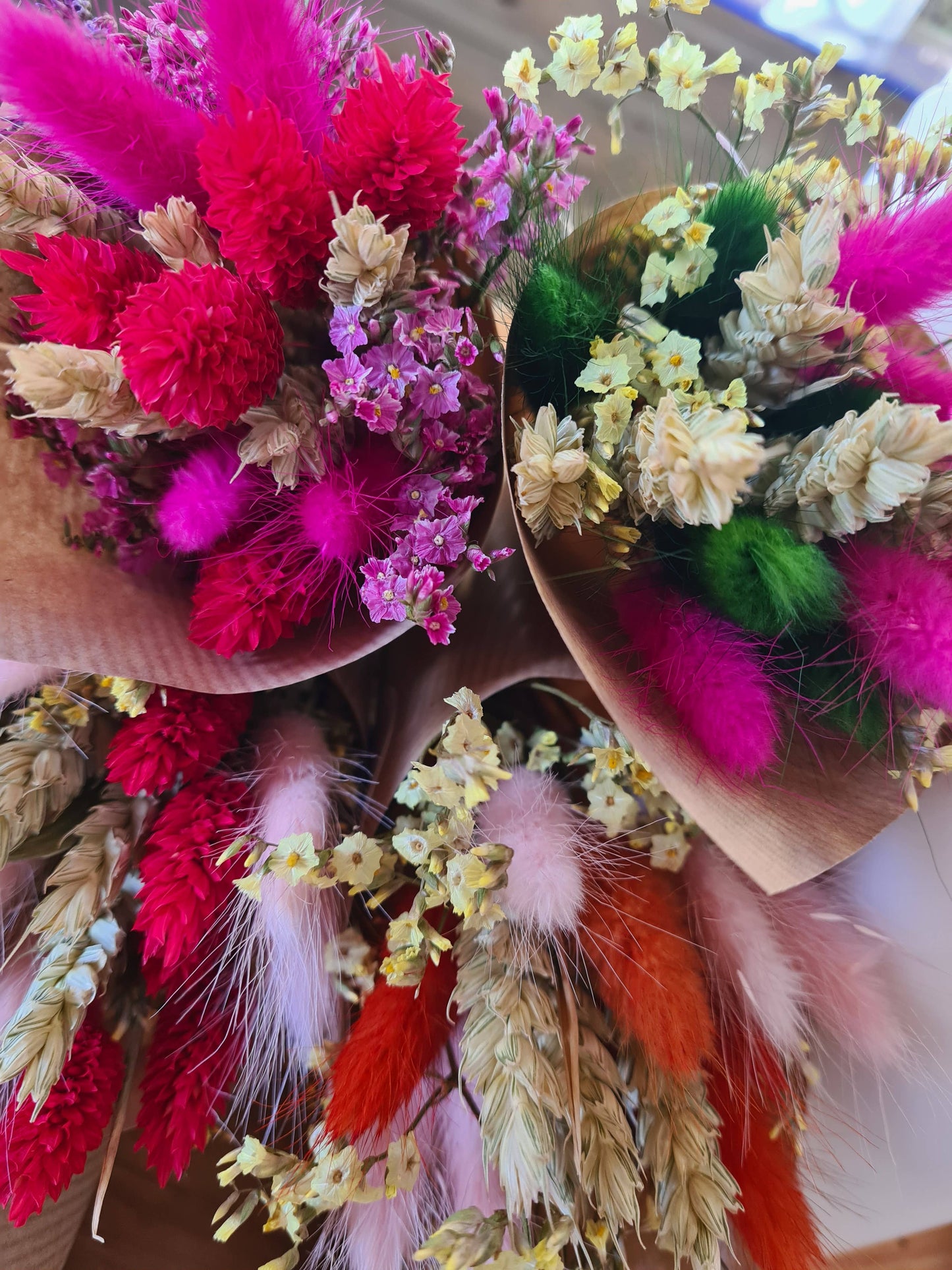 Colourful Dried Mini Flower Bunches