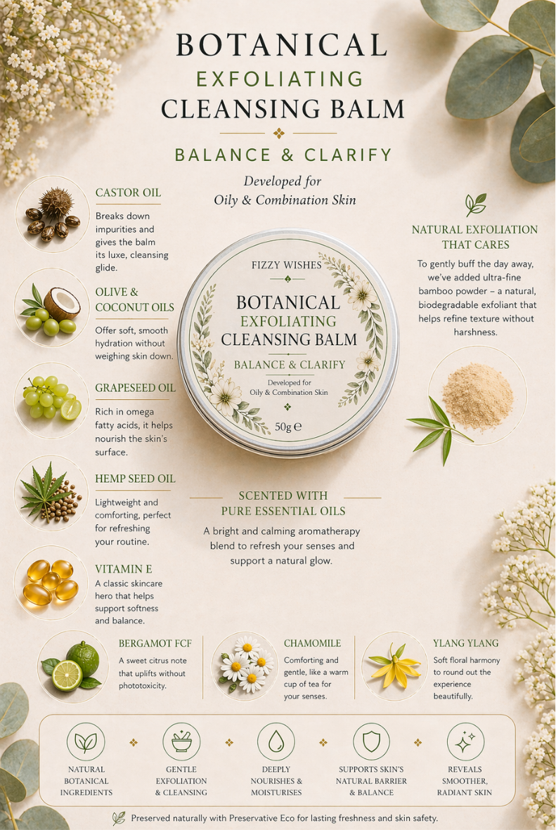 Botanical Exfoliating Cleansing Balm –For Oily & Combination
