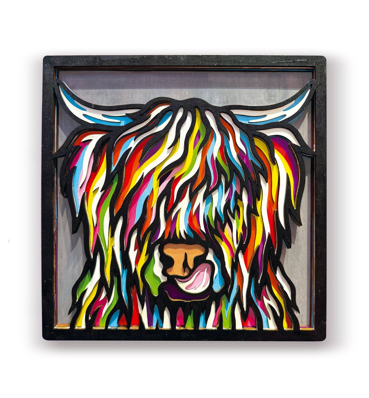Wooden Highland Cow Art Craft  Kit