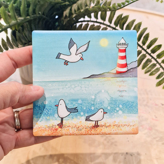 97-C Seagull Lighthouse Coaster