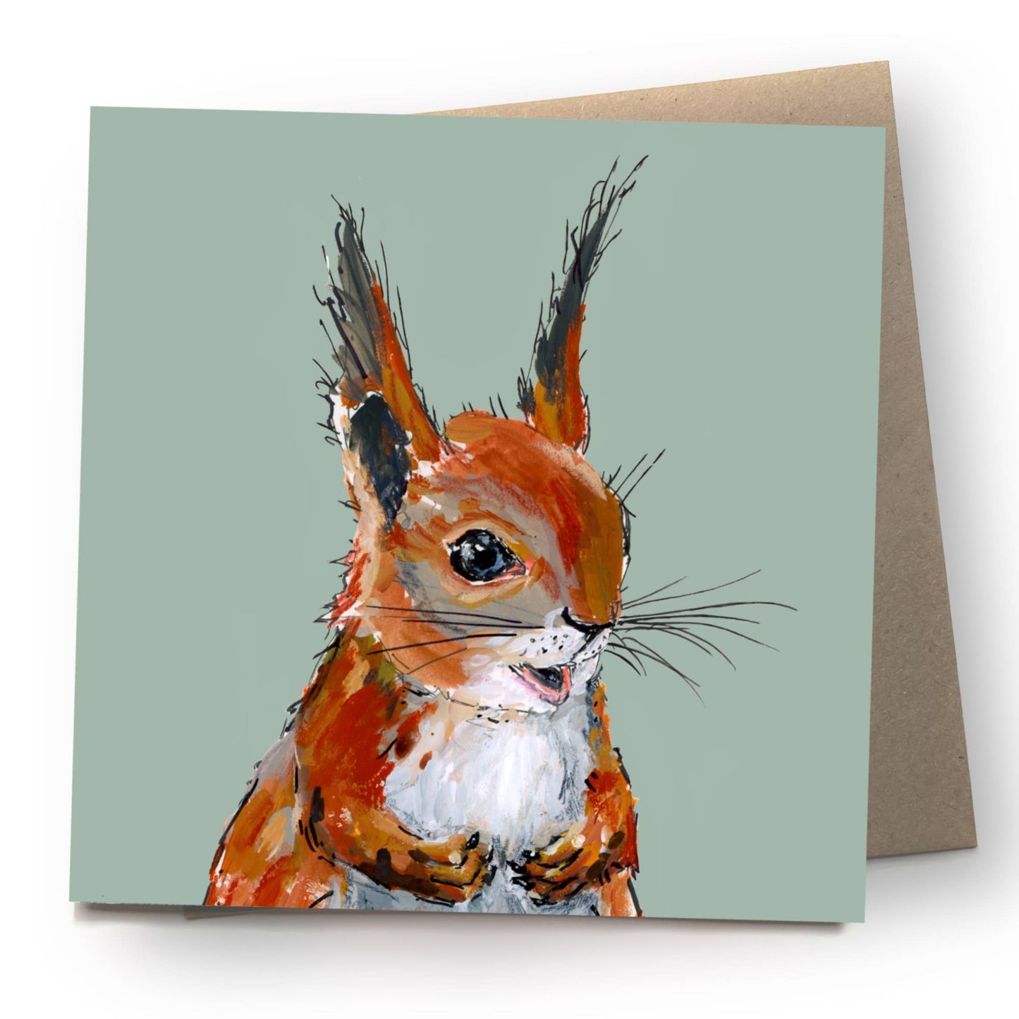 Red Squirrel Card | Eco | Recycled | Bird | Blank