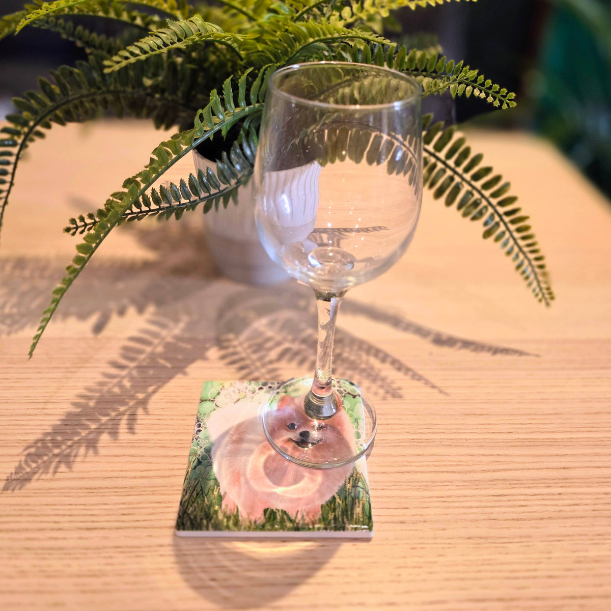 Pomeranian Dog Ceramic Coaster