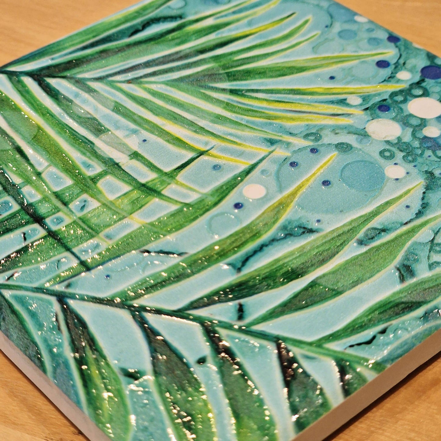 61-C Palm leaves Coaster