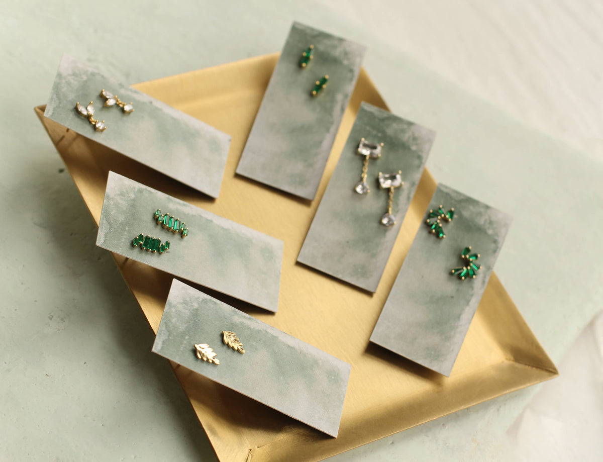 Labradorite Blue Statement Earrings