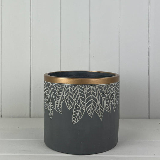 Leaf Cement Pot