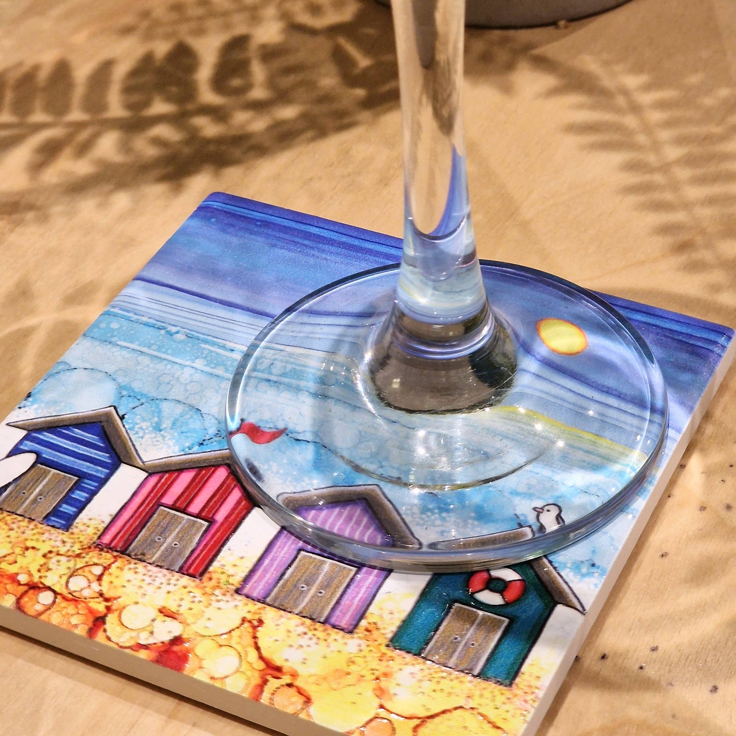 88-C BD 4 Beach Huts Coaster