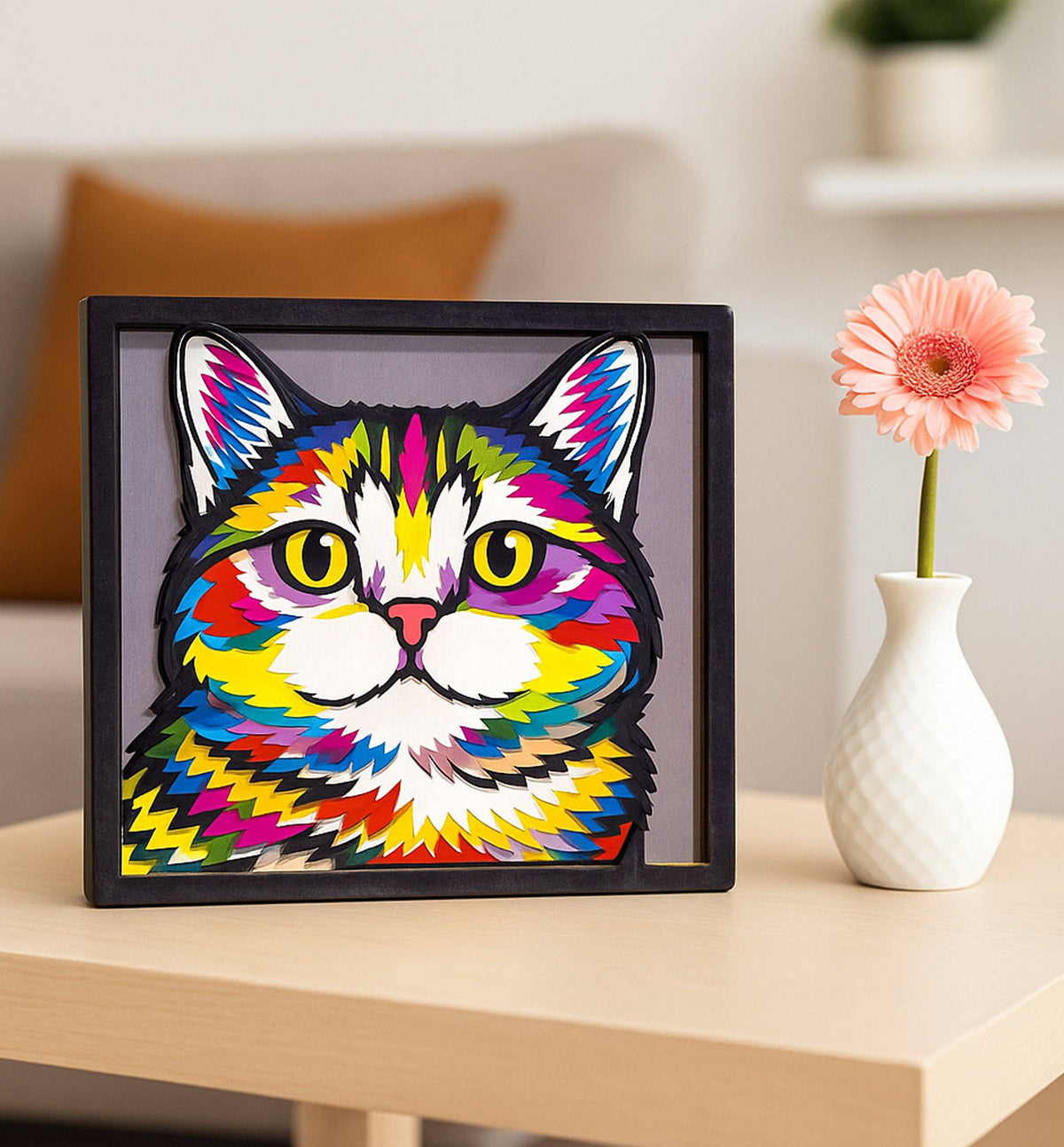 Wooden Cat Art Craft Kit
