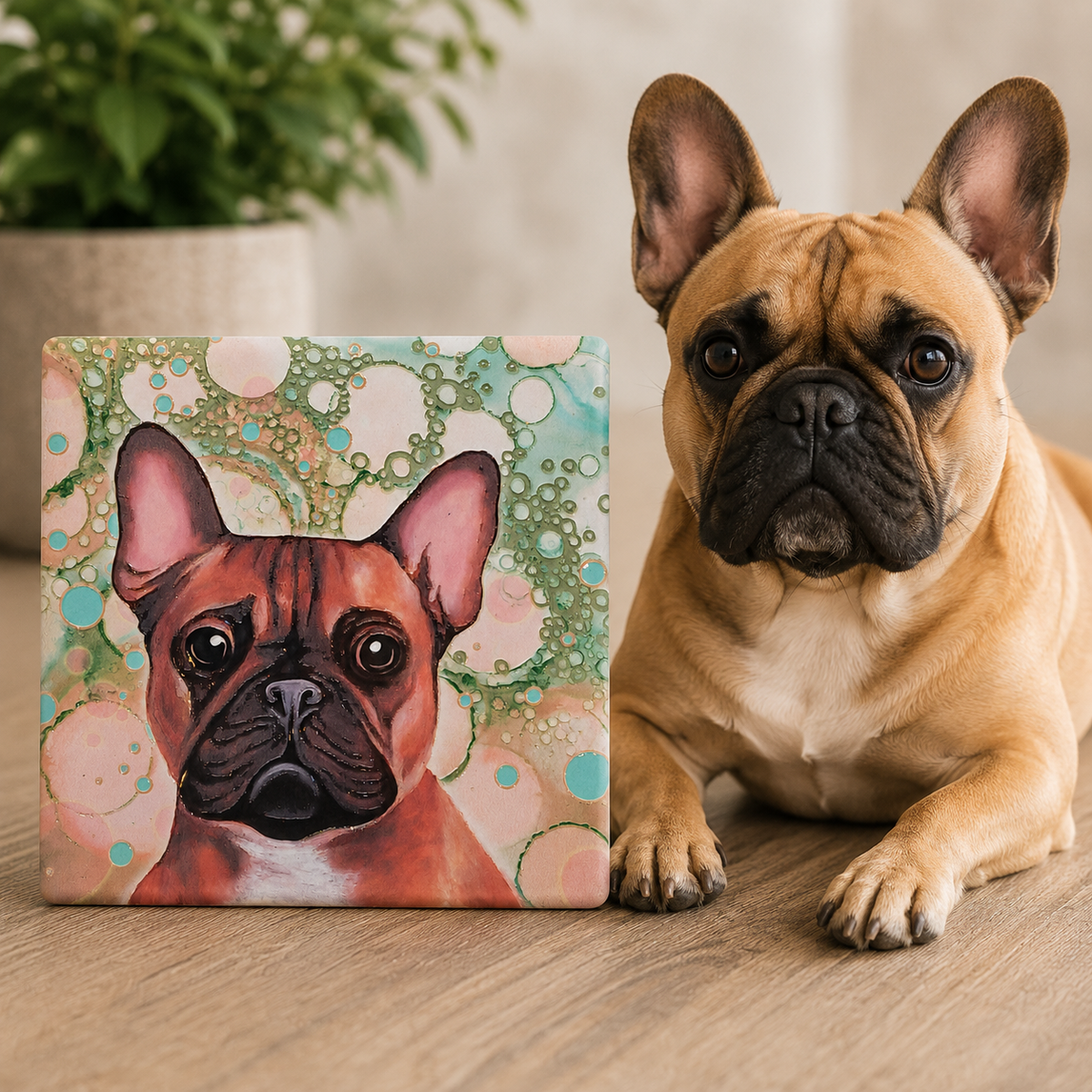 French Bulldog Dog Ceramic Coaster