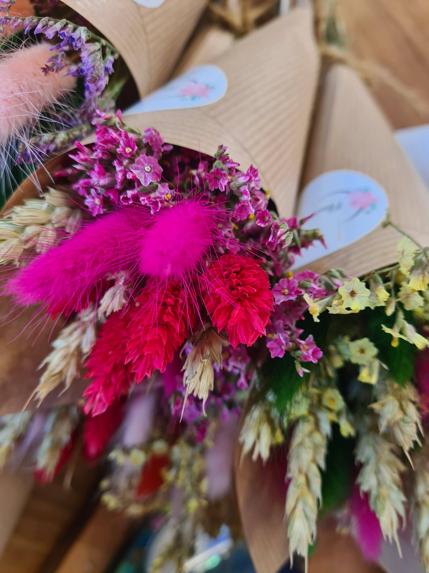 Colourful Dried Mini Flower Bunches