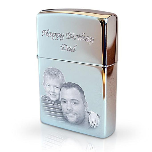 Personalised Zippo Lighter – Custom Text Engraving | Unique Photo Keepsake Gift