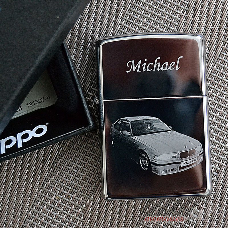 Personalised Zippo Lighter – Custom Text Engraving | Unique Photo Keepsake Gift