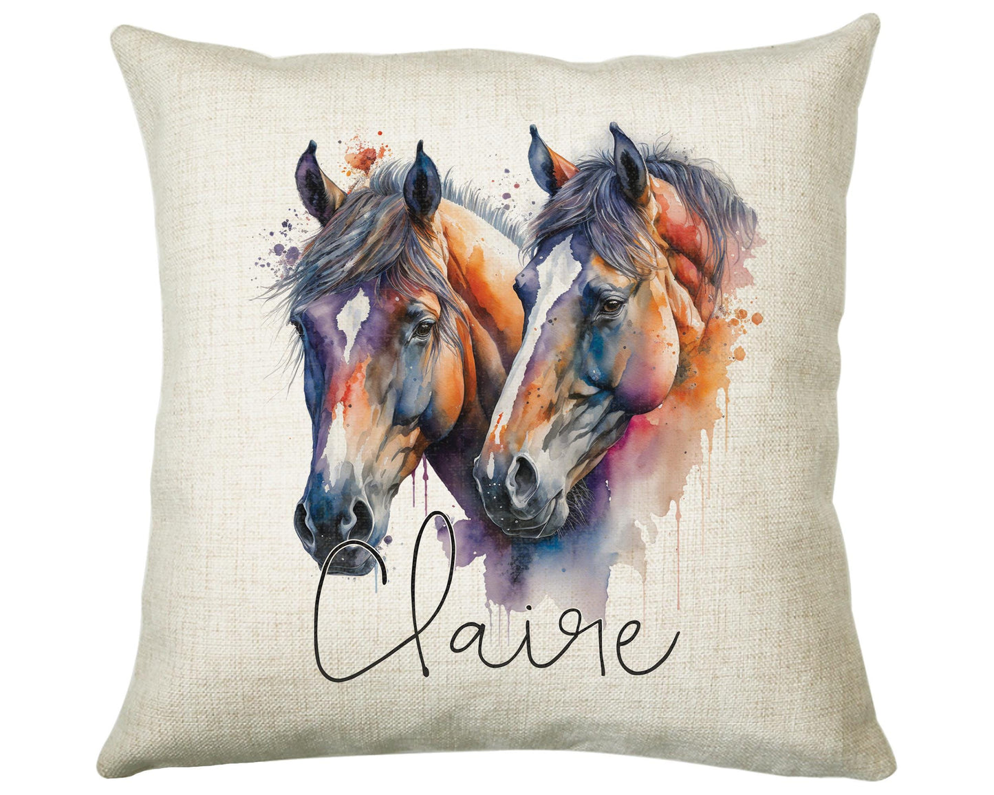 Birthday Gift For Girl Horse Lover Cushion Gift Printed Name Design Cushion Throw Pillow Gift For Girls Nursery Bedroom Christmas Gift CS521