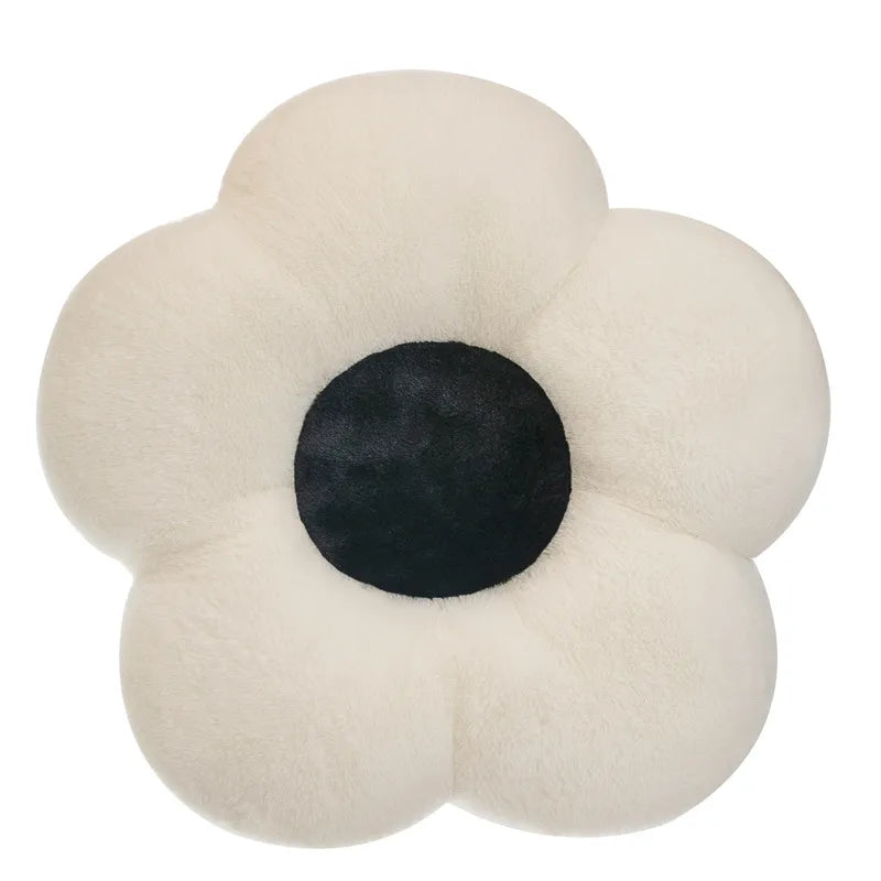 Rabbit Hair Flower Cushion Office Sofa Chair Student Cushion Butt Cushion Petal Futon Sunflower Pillow